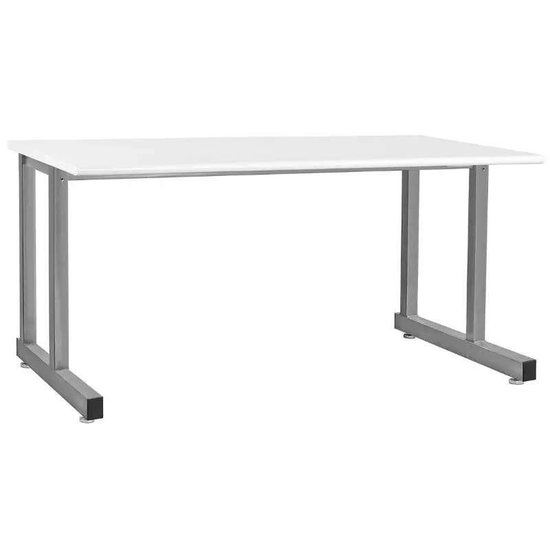Benchpro Dewey Stainless Steel Frame Cleanroom ESD Laminate Top Workbench with Round Edge