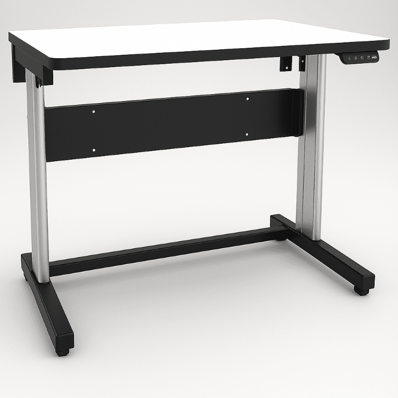 Production Basics Easy-Lift Electric Laminate Dual Leg Workstation