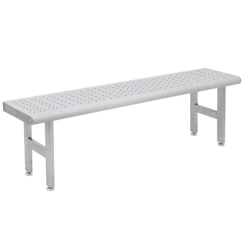 Benchpro Stainless Steel Gowning Bench with Round Edge - Four Legs 3/8" Holes