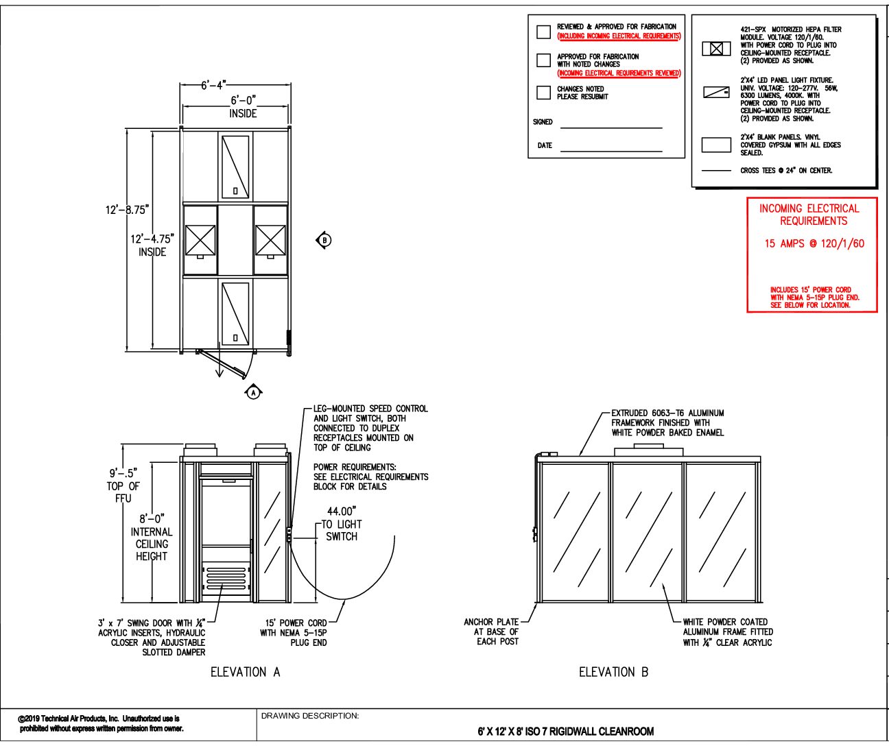 Hardwall Cleanroom - 6'x12'x8' - Image 2