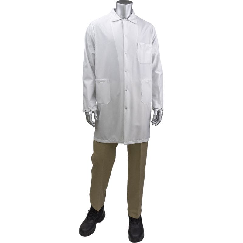 Uniform Technology StatMaster Long ESD White Labcoat