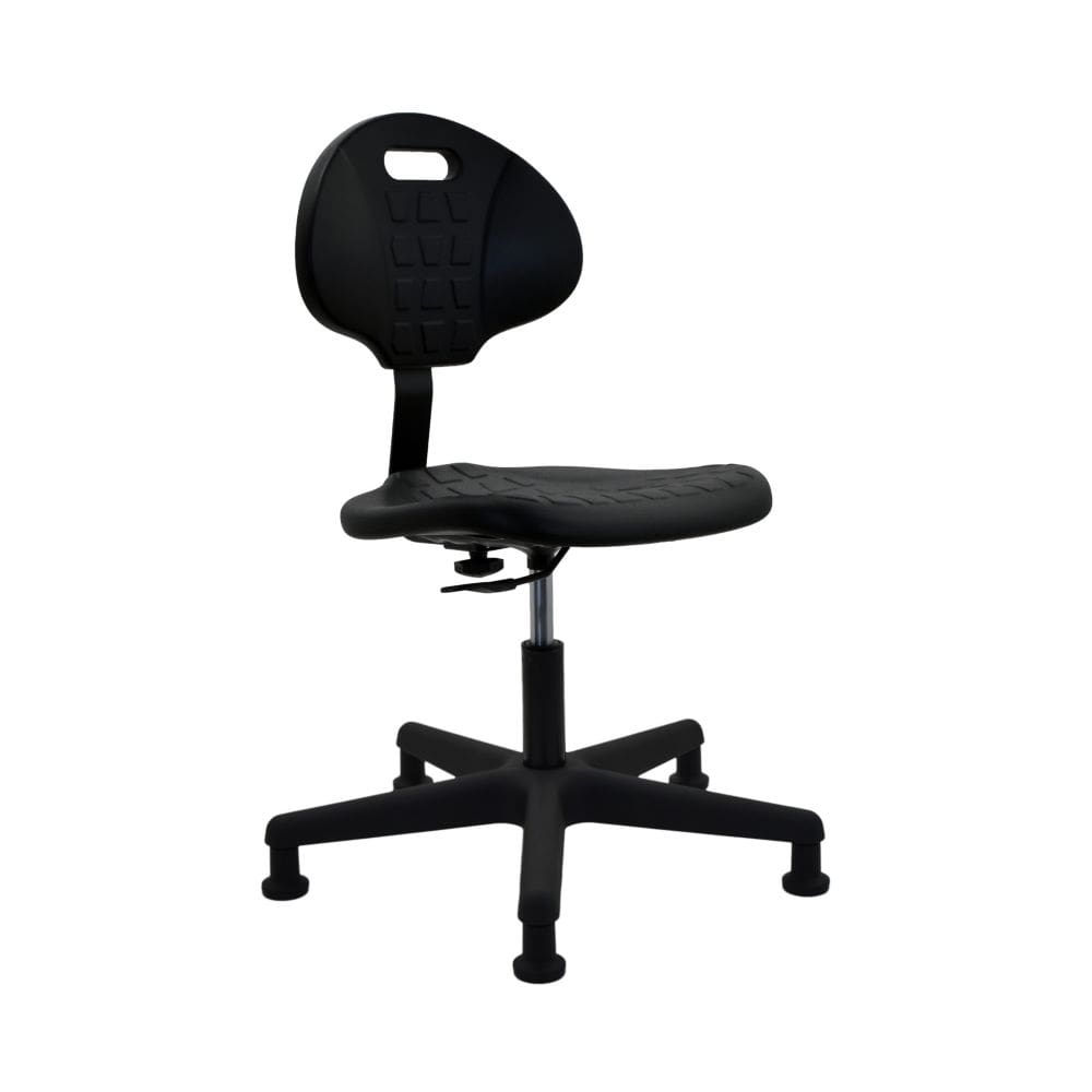 Industrial Seating Polyurethane Desk Height Cleanroom Chair - Plastic Nylon Base - Image 2