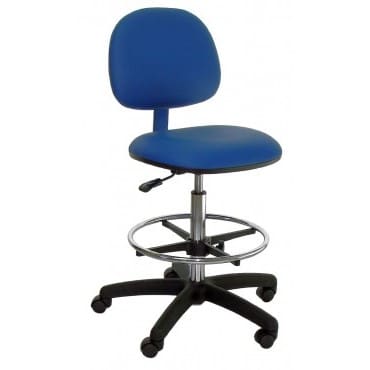 Industrial Seating Series 45 Cleanroom Vinyl Chair Plastic Nylon Base