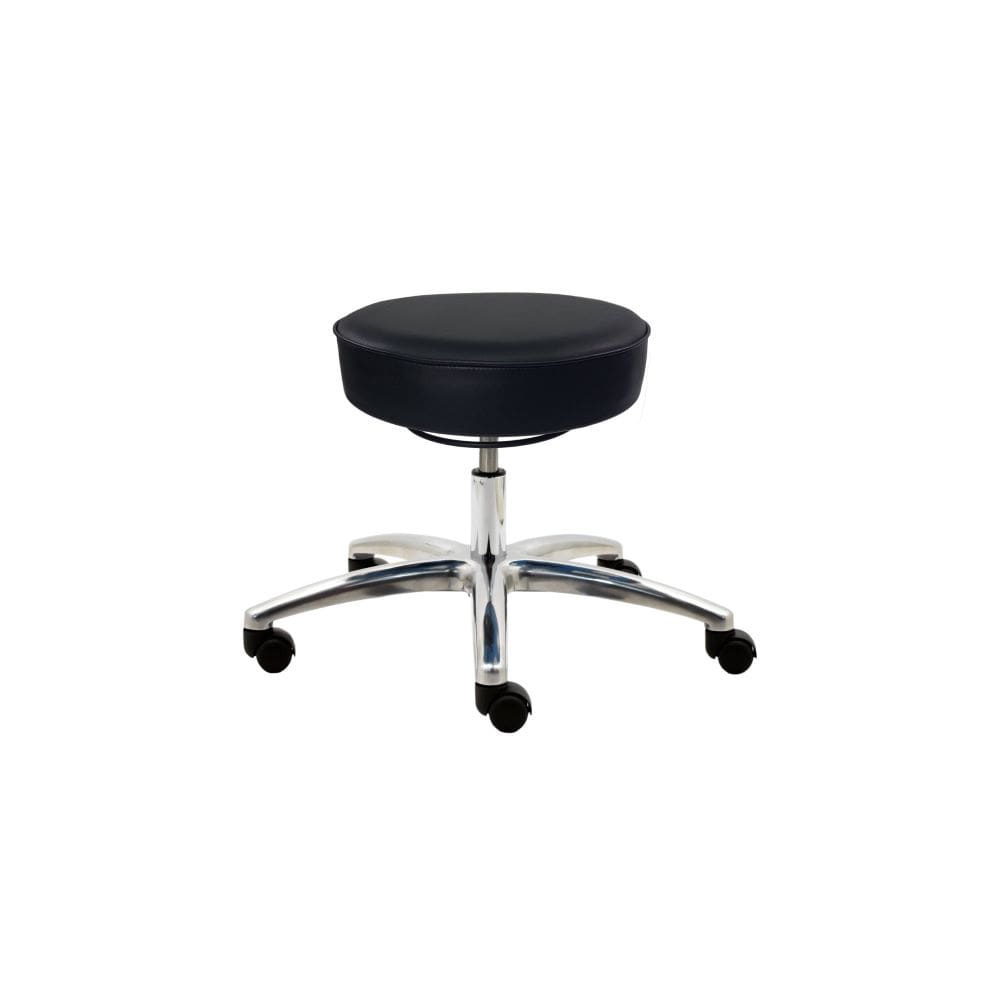 Industrial Seating Series 65 Cleanroom Vinyl Stool Aluminum Base