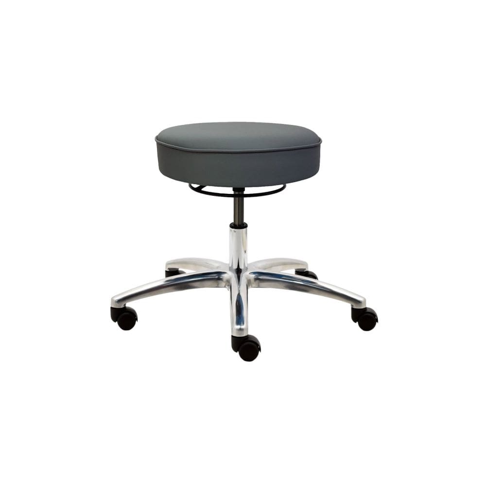 Industrial Seating Series 65 Cleanroom Vinyl Stool Aluminum Base