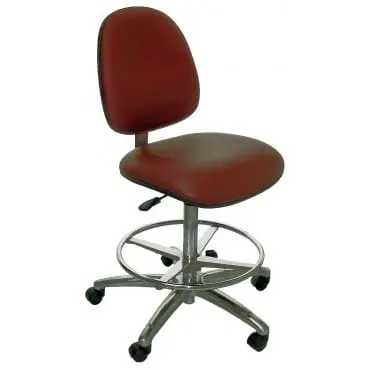 Industrial Seating Series 20M ESD Cleanroom Vinyl Chair Aluminum Base
