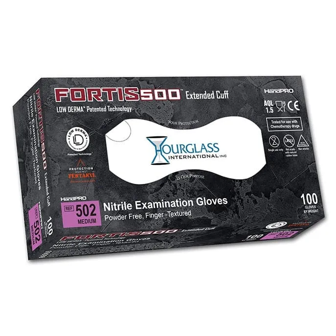 HandPRO Fortis500 Black Nitrile Exam Gloves Box