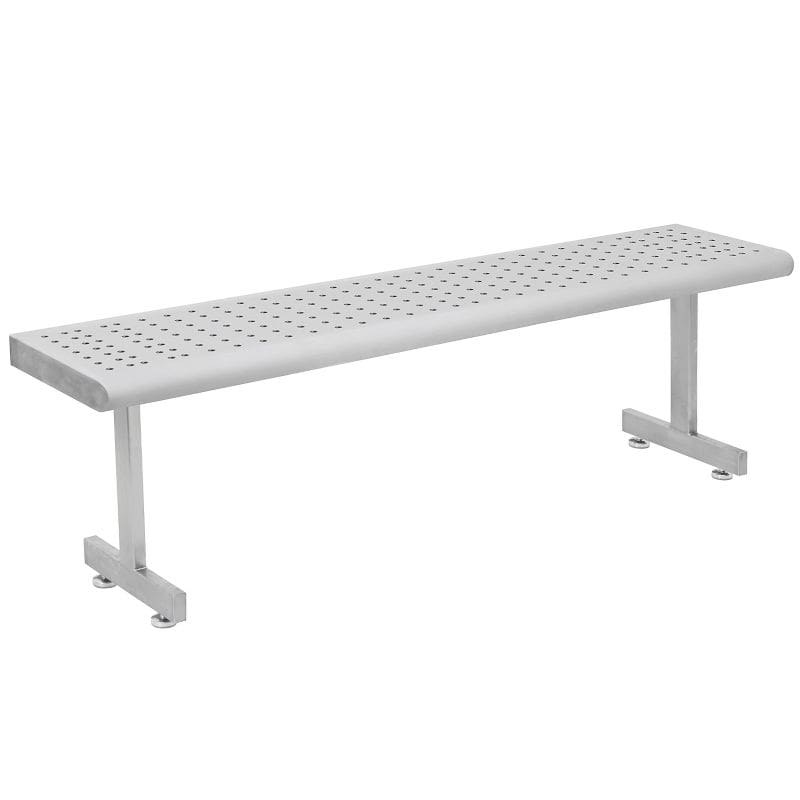 Benchpro Stainless Steel Gowning Bench with Round Edge - Recessed Legs 1/2" Holes