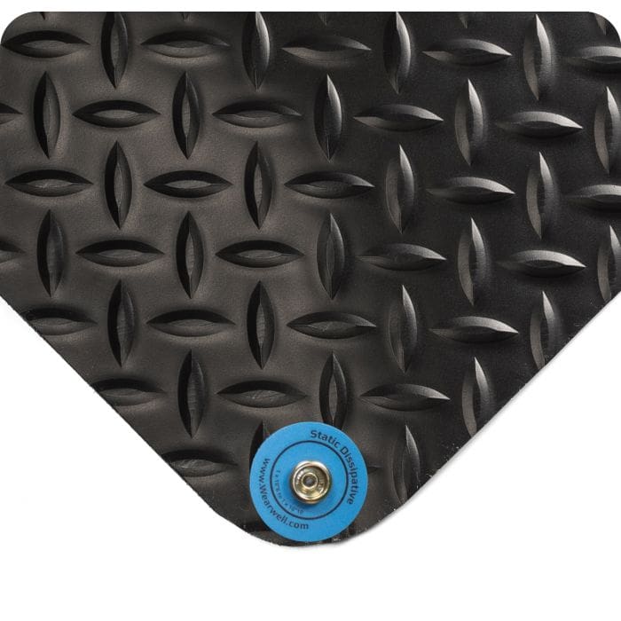 Wearwell ESD Diamond Plate Anti-Fatigue Floor Mat