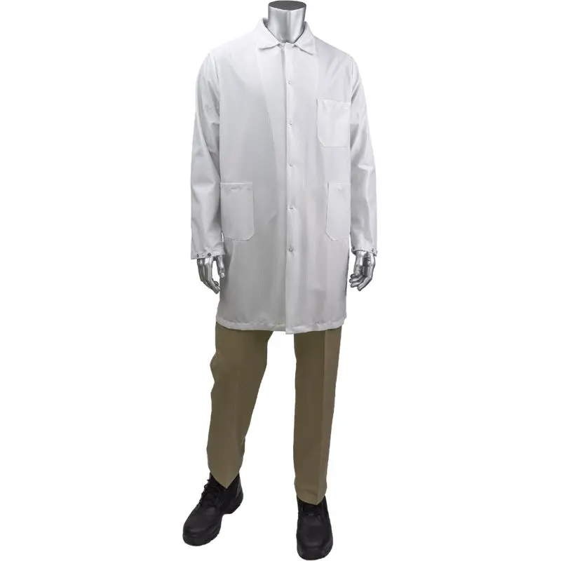 Uniform Technology StatMaster Long ESD White Labcoat