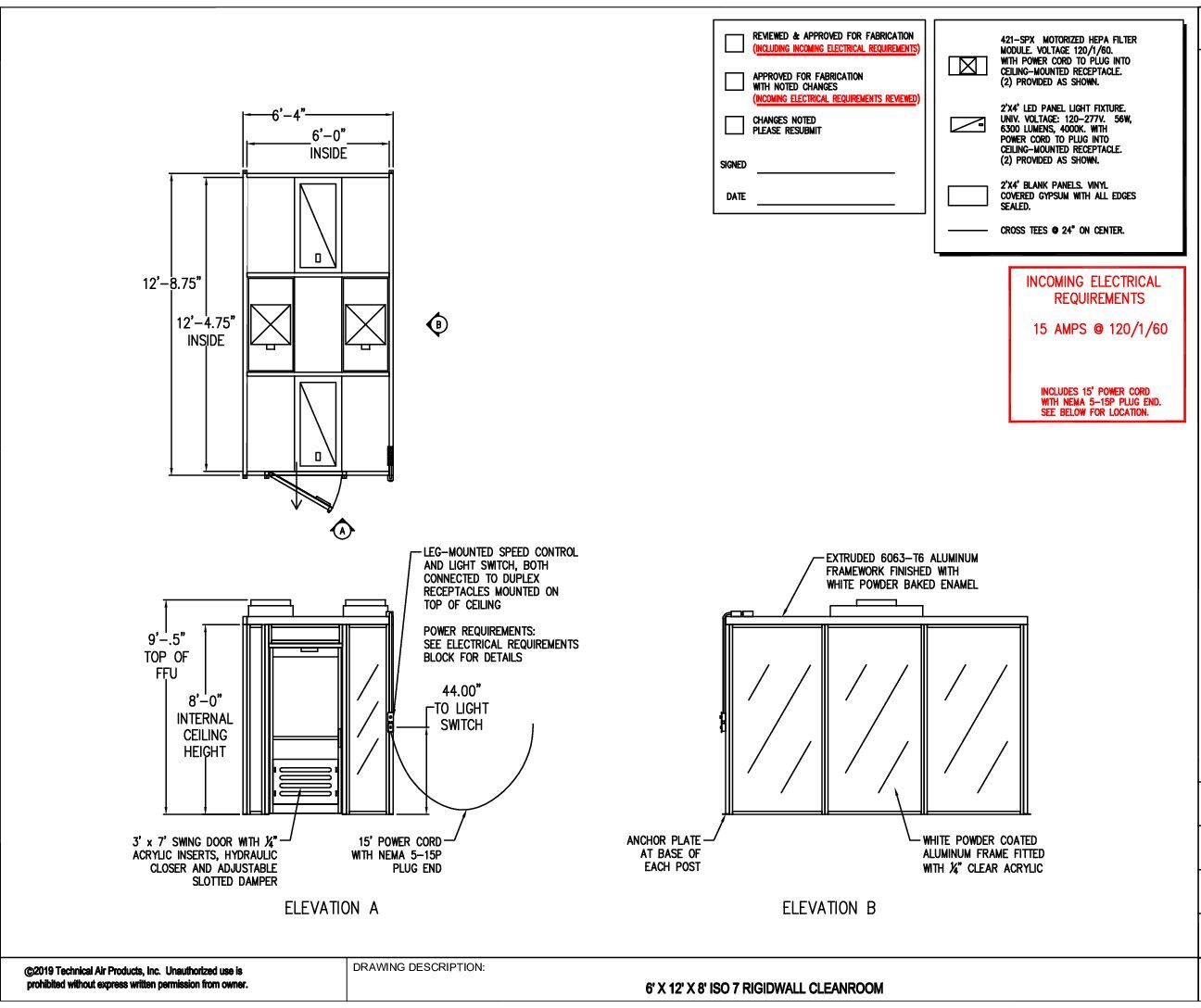 Rigidwall Cleanroom | 6'x12'x8' | ISO 7 & ISO 8 - Image 2