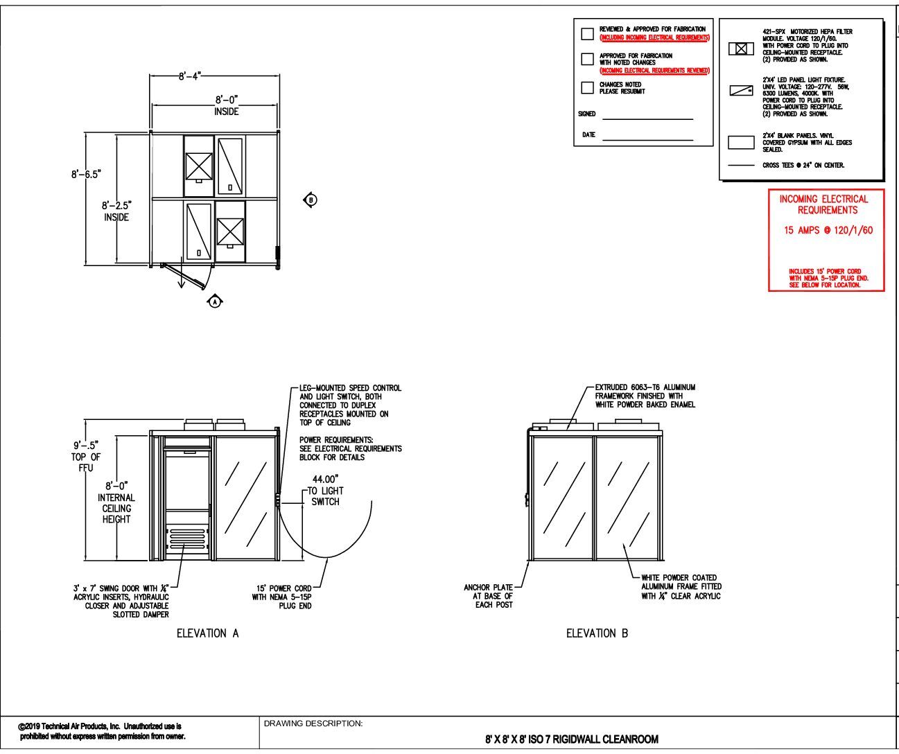 Rigidwall Cleanroom | 8'x8'x8' | ISO 7 & ISO 8 - Image 2
