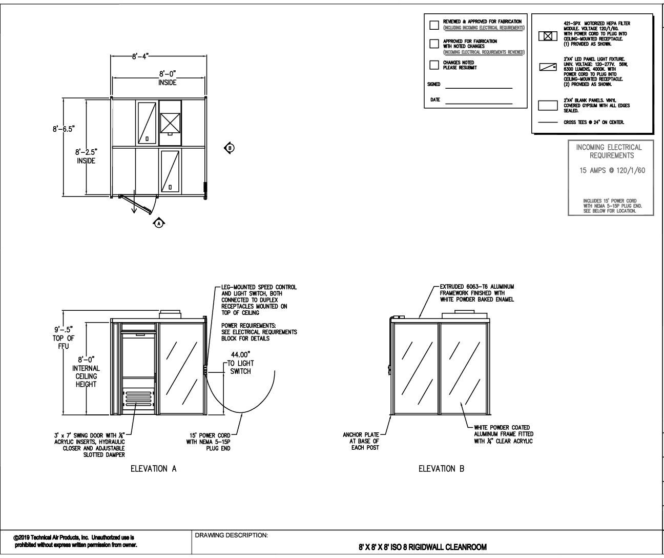 Rigidwall Cleanroom | 8'x8'x8' | ISO 7 & ISO 8 - Image 3