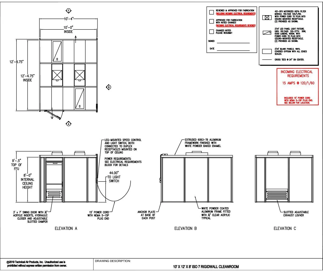 Rigidwall Cleanroom | 10'x12'x8' | ISO 7 & ISO 8 - Image 2