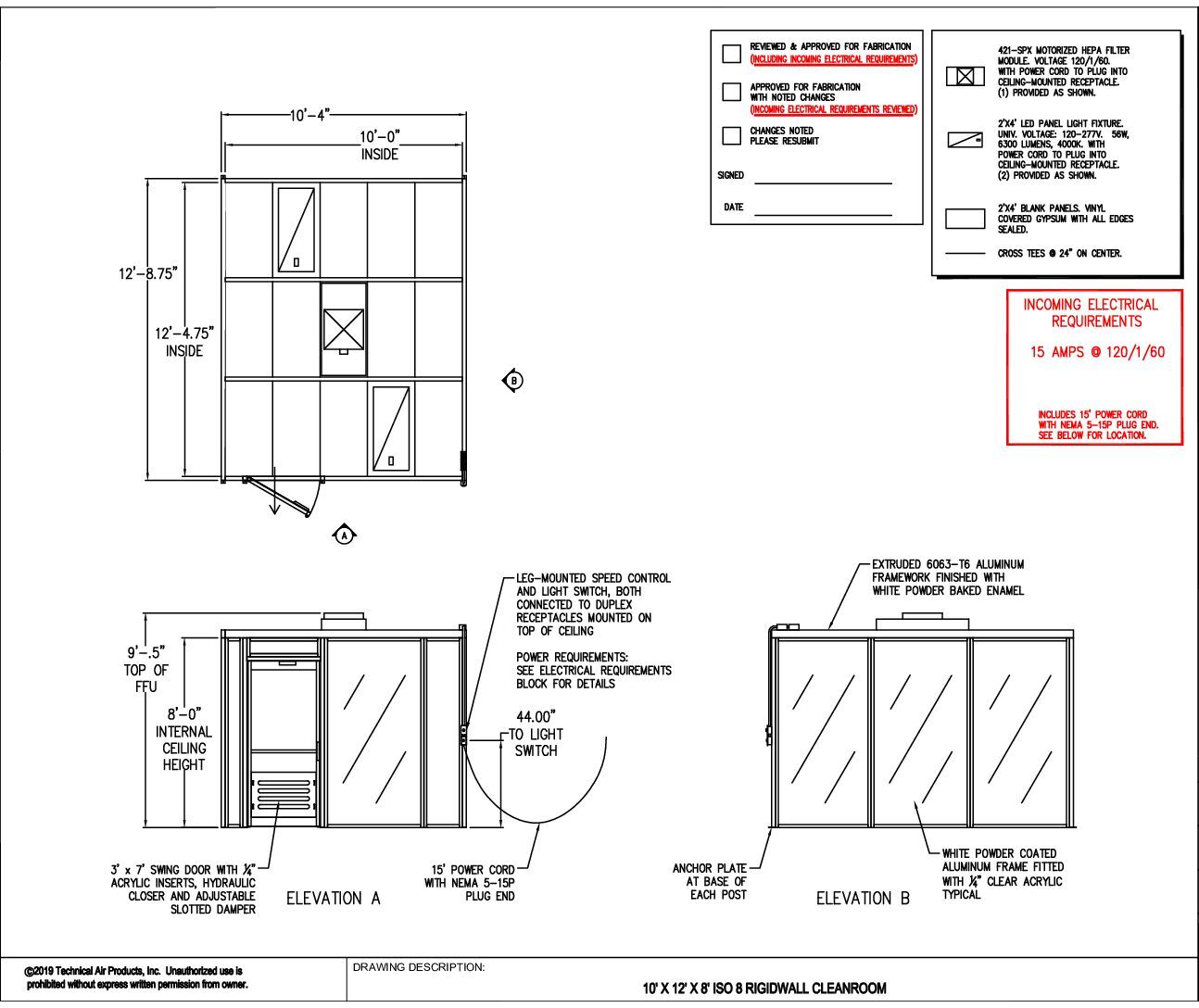 Rigidwall Cleanroom | 10'x12'x8' | ISO 7 & ISO 8 - Image 3