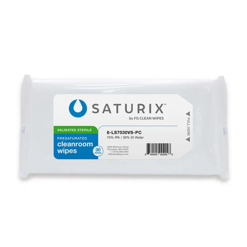 FG Clean Wipes Saturix Sterile 70% Presat Polyester Cellulose Wipes