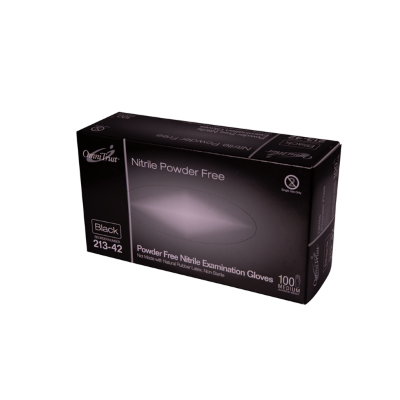 OmniTrust 213 Black Nitrile Powder Free Exam Gloves