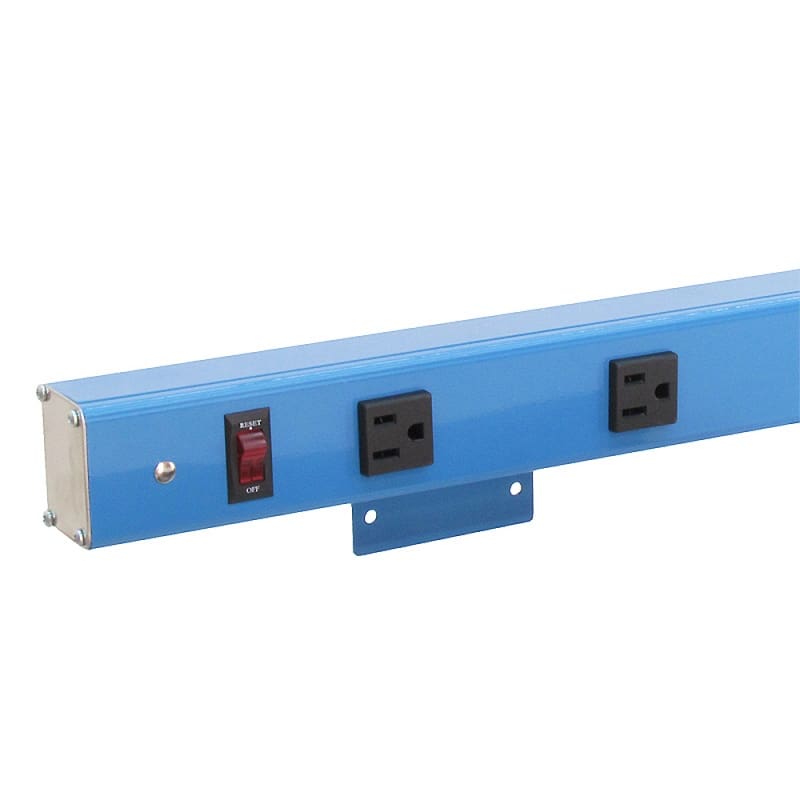 BenchPro Aluminum Plug Strip with Lighted Switch 20-Amps - 16 Outlets