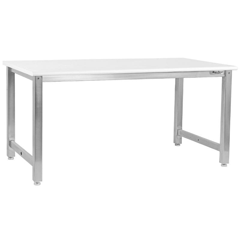 Benchpro Kennedy ESD Laminate Top Stainless Steel Frame Workstation with Round Edge