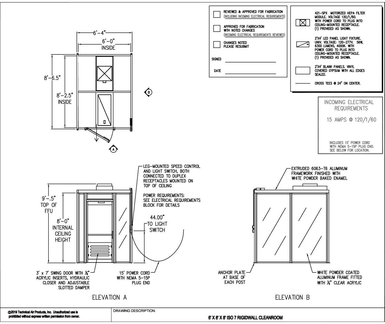 Hardwall Cleanroom - 6'x8'x8' - Image 2