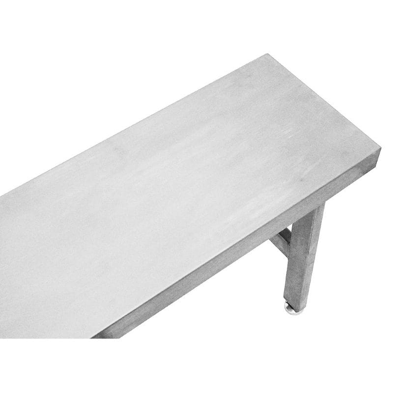 Benchpro Stainless Steel Gowning Bench with Square Edge - Four Legs