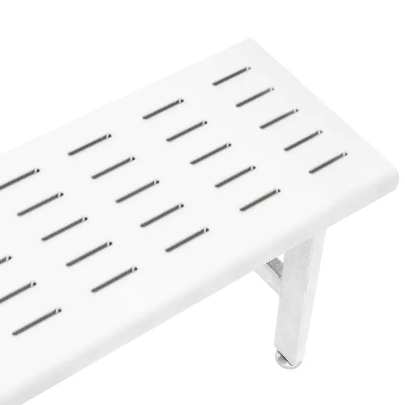 Benchpro Electropolished Gowning Bench with Round Edge - Four Legs 3/8" x 3" Slots