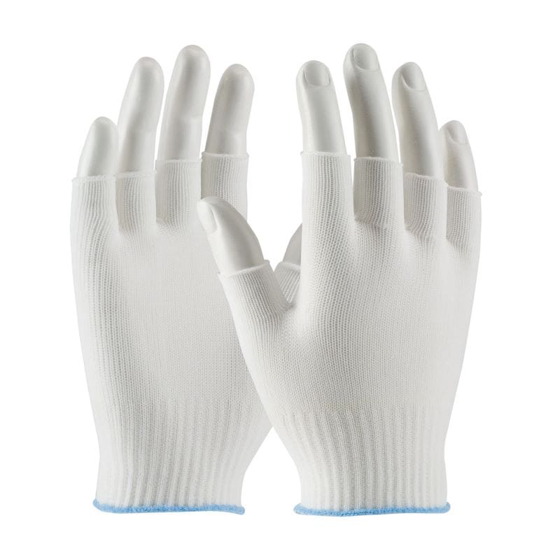 CleanTeam Light Weight Half Finger Knit Nylon Gloves