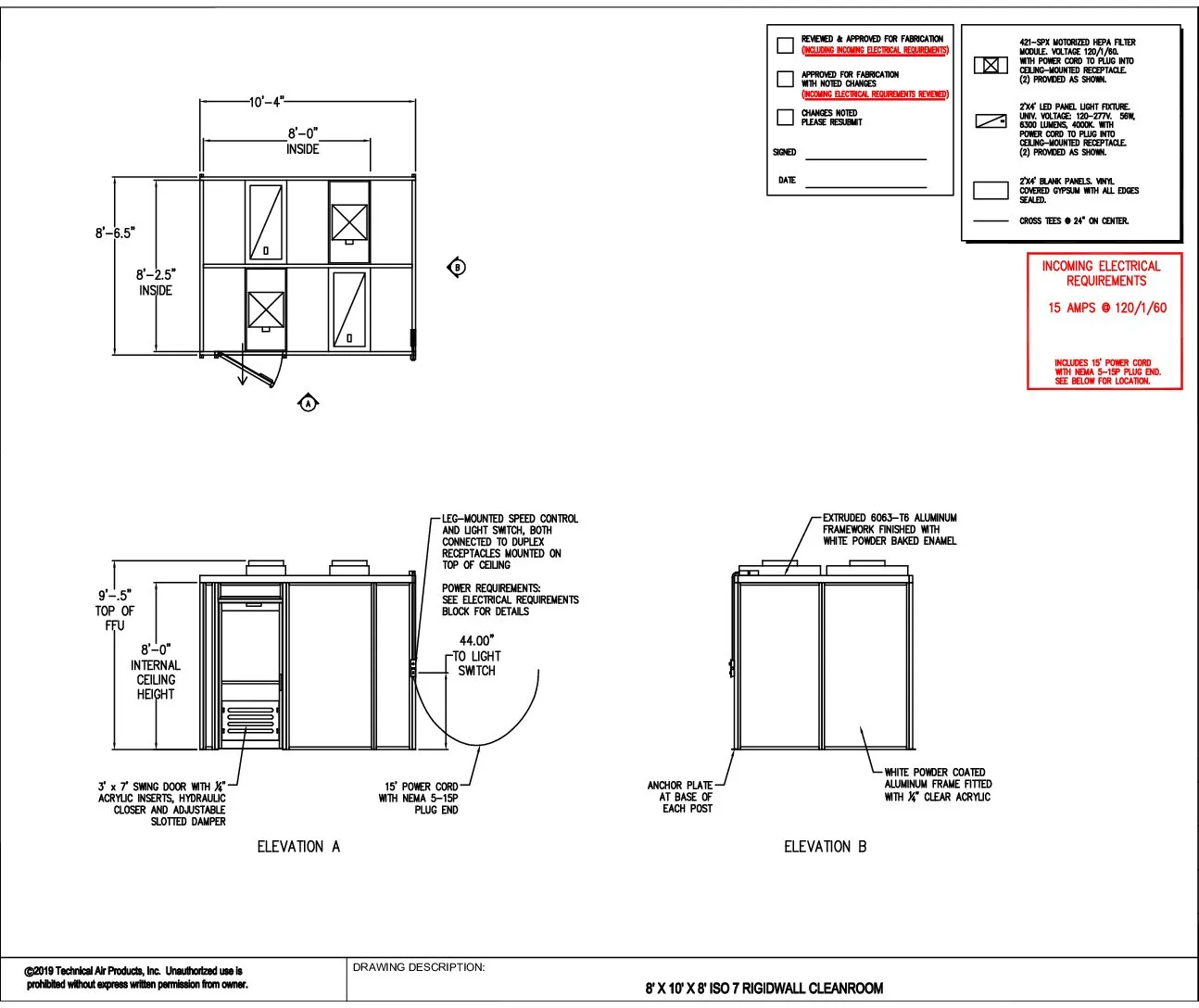 Hardwall Cleanroom - 8'x10'x8' - Image 2