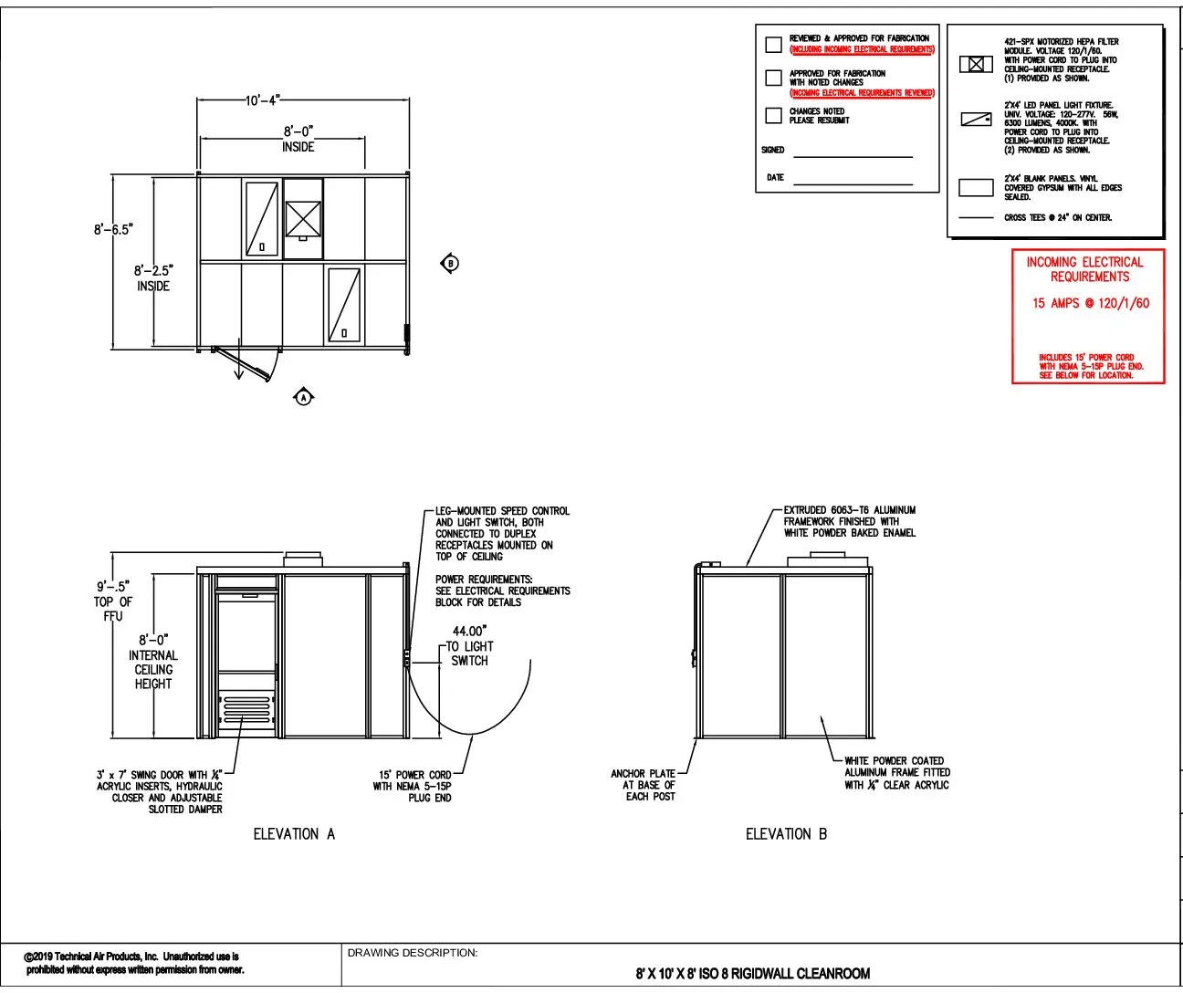 Hardwall Cleanroom - 8'x10'x8' - Image 3
