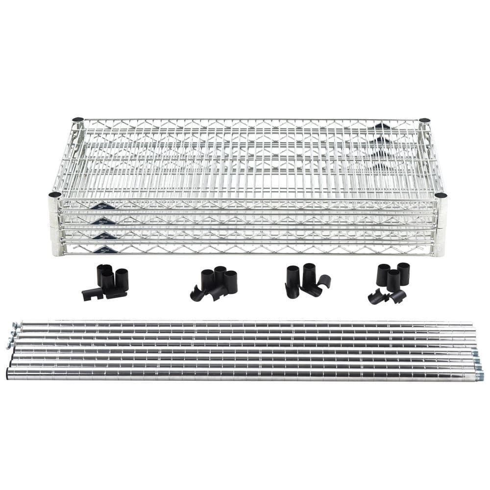 Metro Super Erecta 4-Shelf Shelving Convenience Pak - Chrome - Image 2