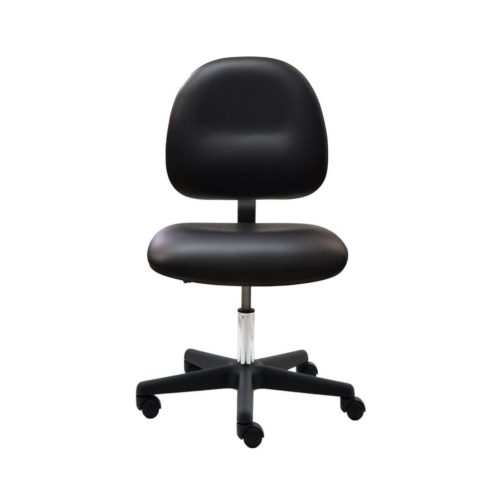 Industrial Seating Series 20W Cleanroom Vinyl Chair Plastic Nylon Base and Wide Seat