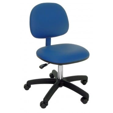 Industrial Seating Series 45 Cleanroom Vinyl Chair Plastic Nylon Base