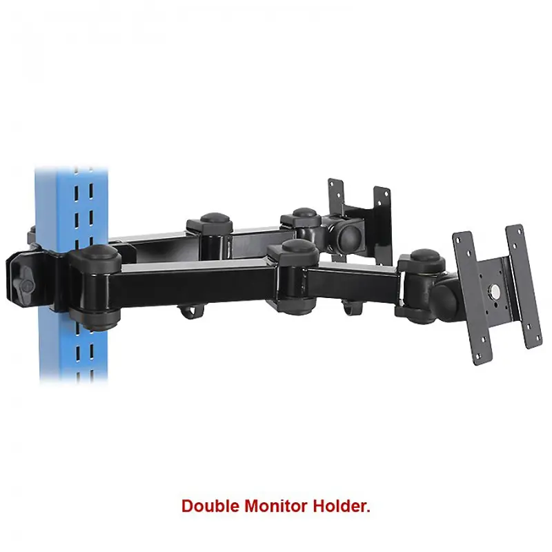 BenchPro Double Dual Tilt LCD Vertical Monitor Holder