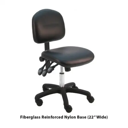 Benchpro Lincoln Cleanroom ESD Vinyl Chair- Nylon Base