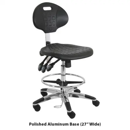 Benchpro ESD Urethane Chair | Ergonomic | ISO 6 | Static Dissipative & Conductive | Aluminum Base - Image 4