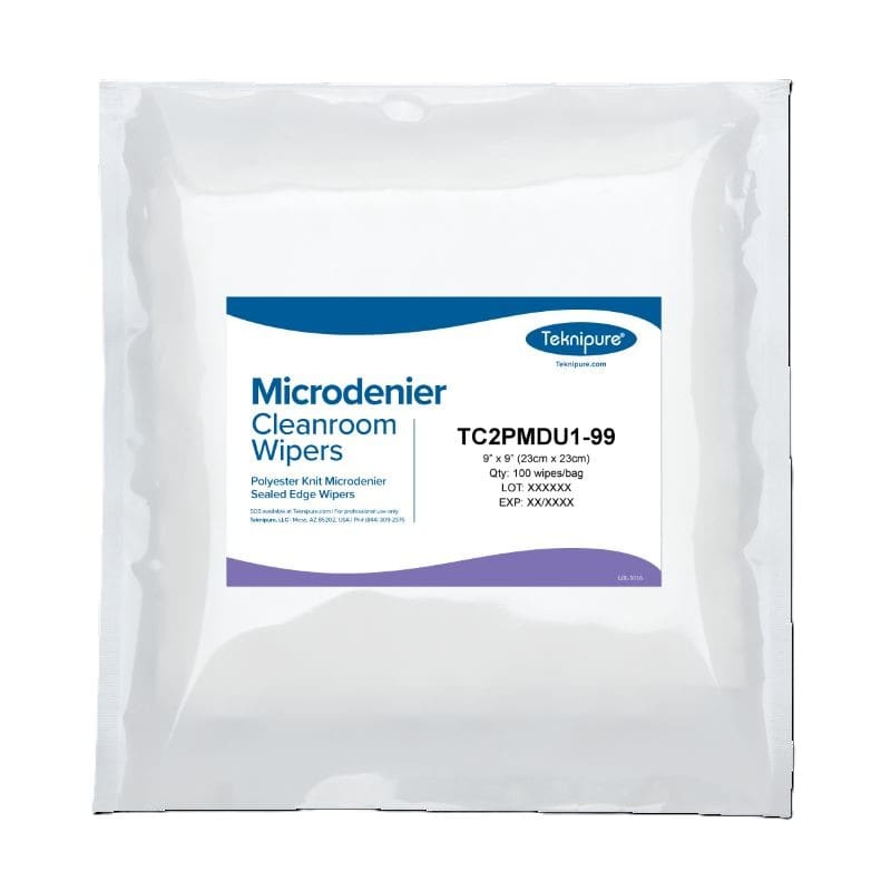 Teknipure Microdenier Knit Cleanroom Wipers with Sealed Edge