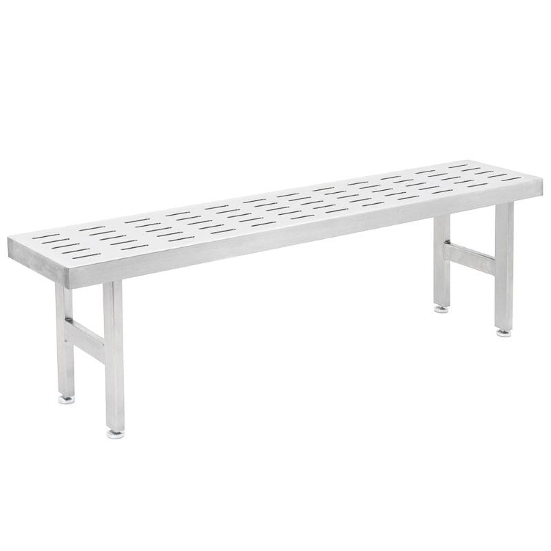 Benchpro Perforated Electropolished Gowning Bench - Four Legs 3/8" x 3"