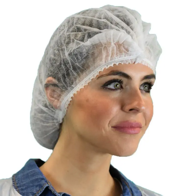 Keystone Safety Pleated Polypropylene Bouffant Caps | 111NWI-10 | 21", 24", or 28" | White or Blue | 1,000/Case