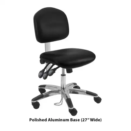 Benchpro Lincoln Cleanroom ESD Vinyl Chair - Aluminum Base