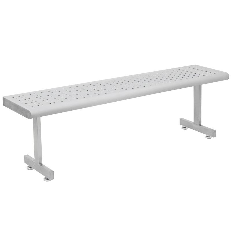 Benchpro Stainless Steel Gowning Bench with Round Edge - Recessed Legs 3/8" Holes