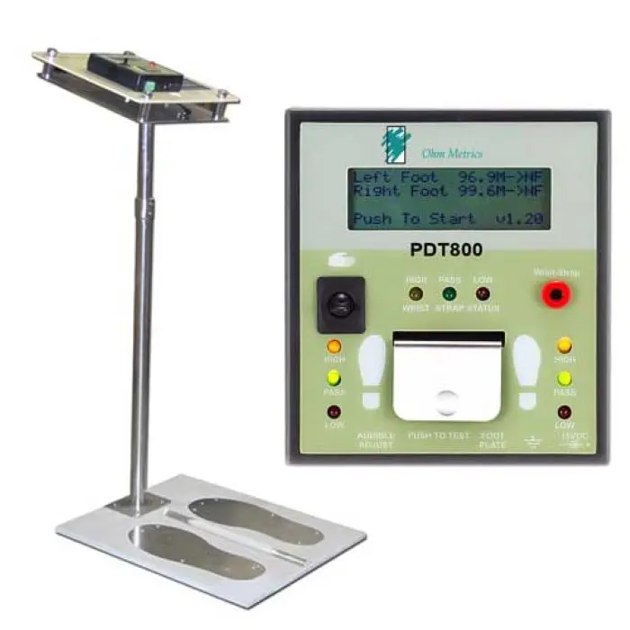 PDT800K Deluxe "Near -Fail" Combo Wrist Strap and Footwear Testing Station