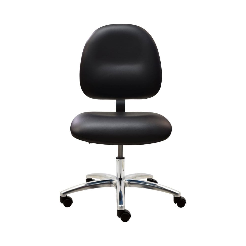 Industrial Seating Series 20W Cleanroom Vinyl Chair Aluminum Base Wide Seat