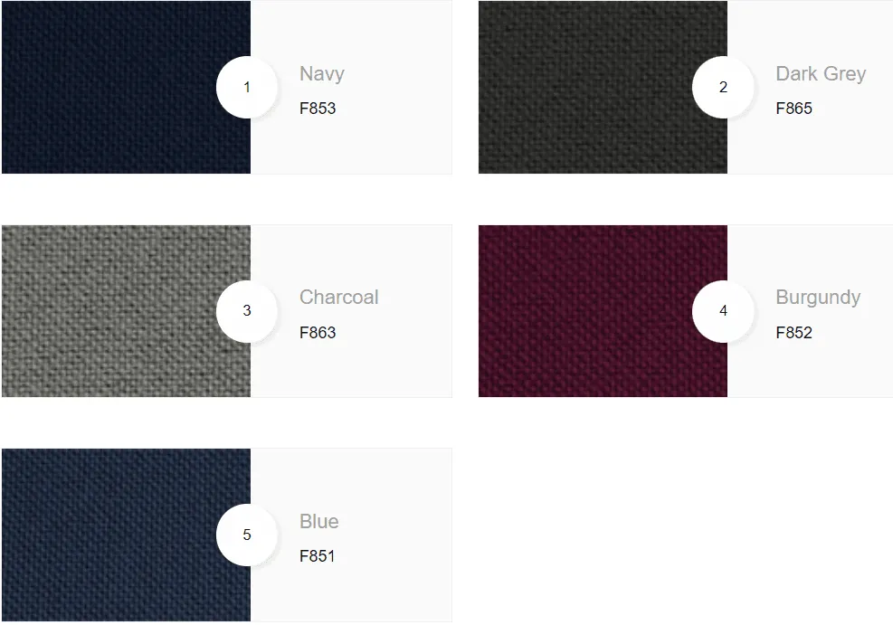 GK chairs ESD fabric colors