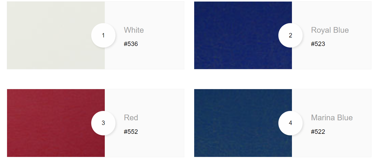 GK chairs vinyl colors