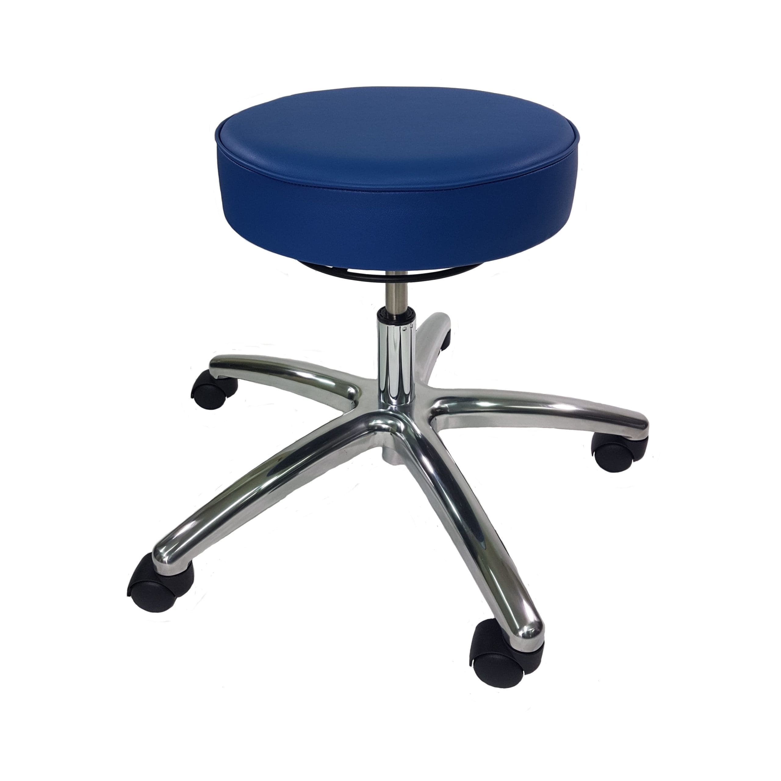 Industrial Seating Series 65 Cleanroom Vinyl Stool Aluminum Base