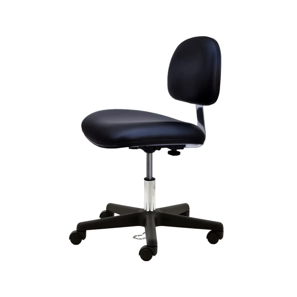 Industrial Seating Series 10 Vinyl Cleanroom Chair - Plastic Nylon Base