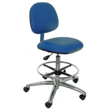 Industrial Seating Series 45 Cleanroom Vinyl Chair Aluminum Base