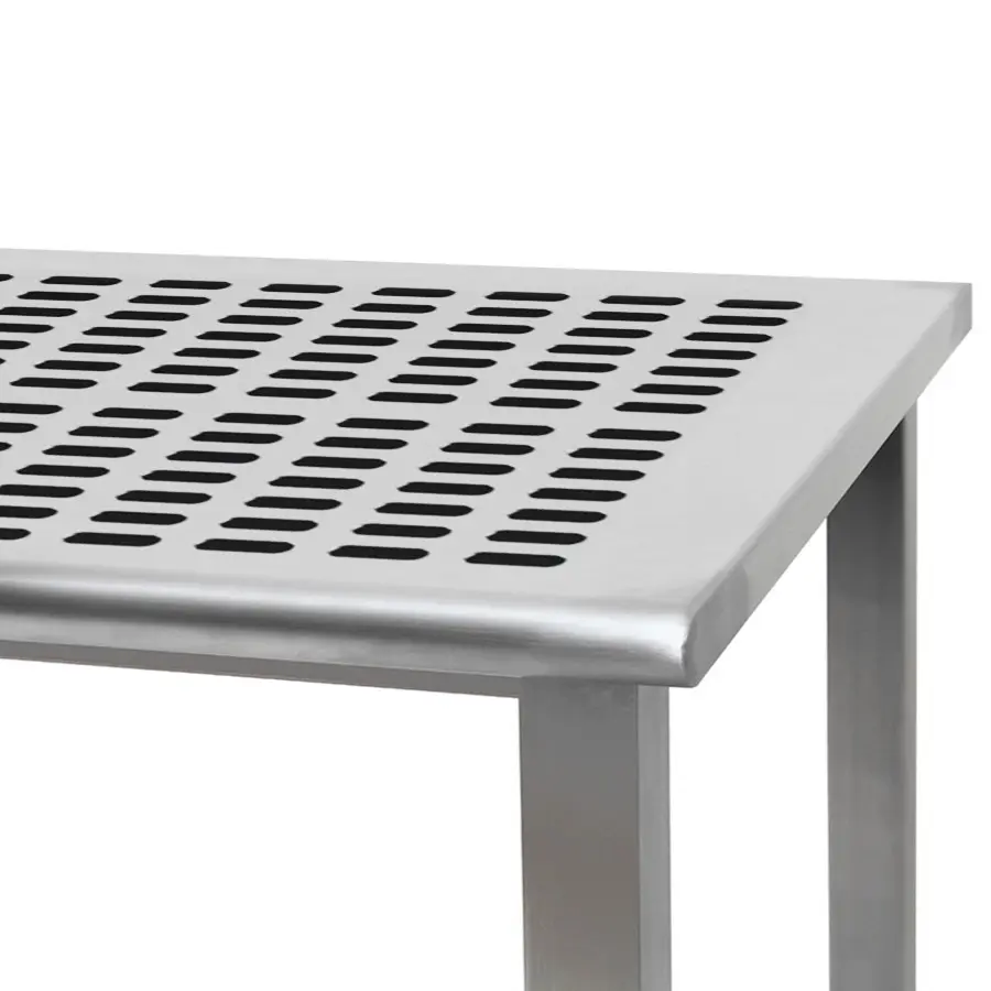 Benchpro Kennedy Stainless Steel 1" X 3" Slots Workbench with Round Edge