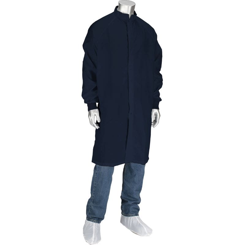 Uniform Technology Cleanroom Frock with Zip Close Navy