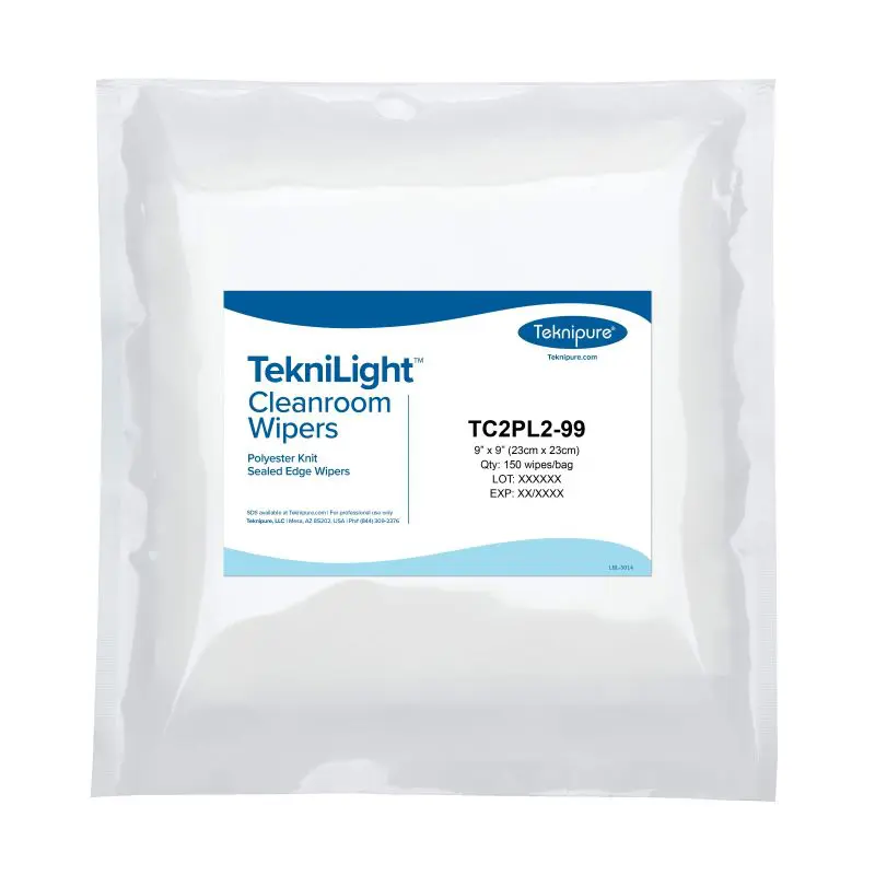 Teknipure TekniLight Polyester Knit Sealed Edge Cleanroom Wipes